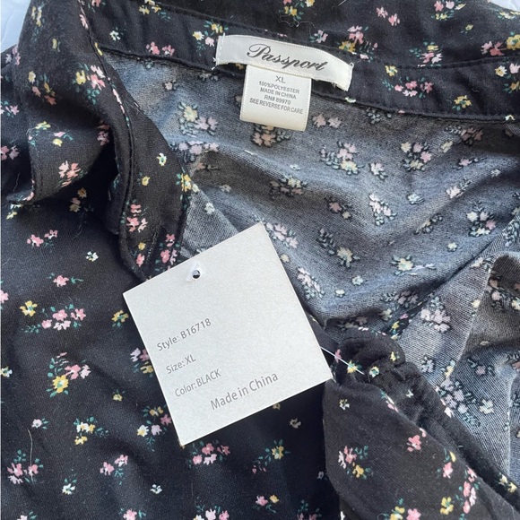 Sleeveless Top Crop Shirt Floral Print Size XL - Picture 6 of 7